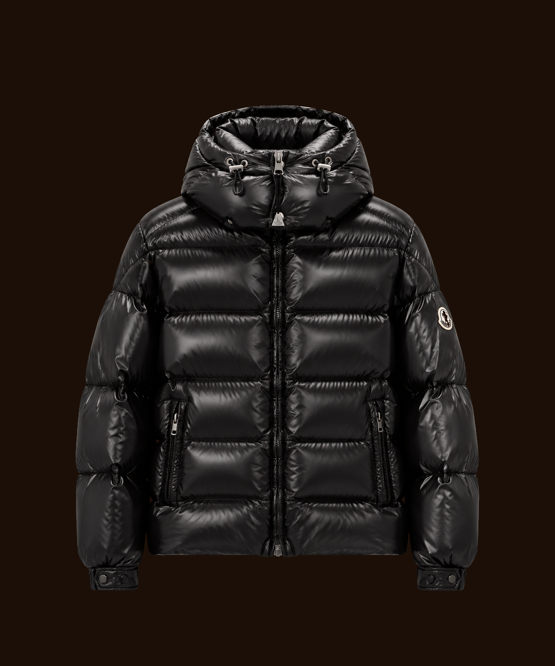Black Moncler down jacket